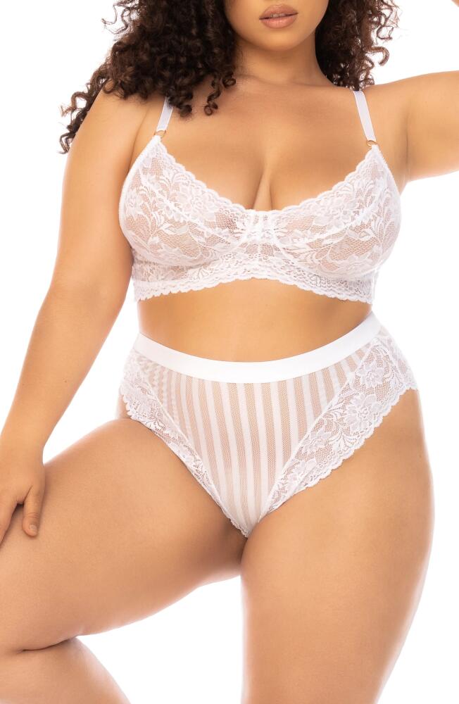 Mapale Lace Underwire Bra & Panties Set in White Cover