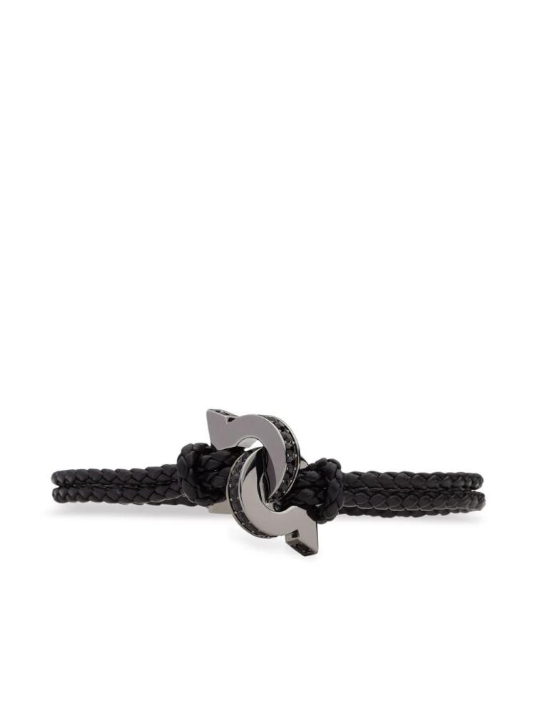 Ferragamo Gancini crystal-embellished bracelet - Black Cover