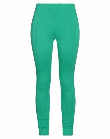 Cristinaeffe Woman Leggings Green Viscose, Polyamide, Elastane Cover