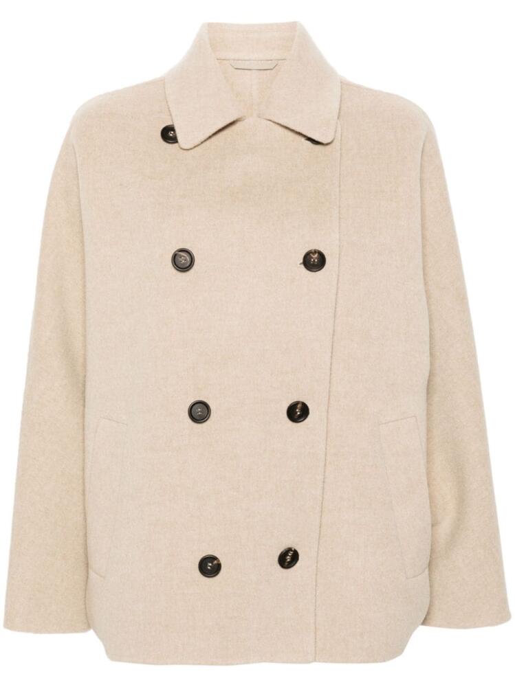 Brunello Cucinelli double-breasted jacket - Neutrals Cover