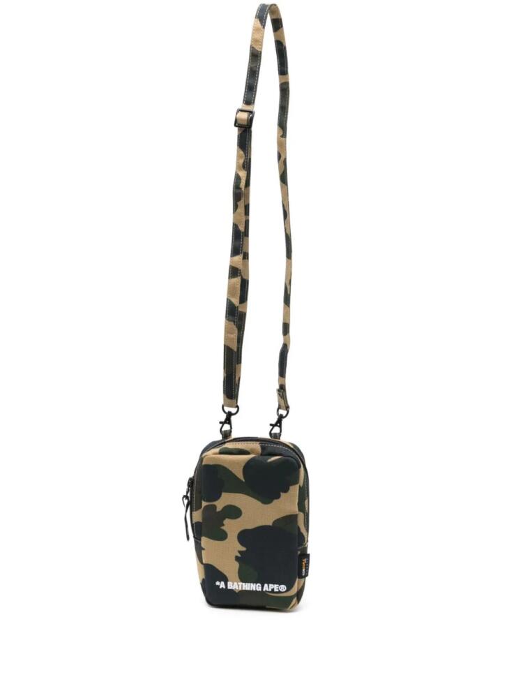 A BATHING APE® camouflage print mini messenger bag - Neutrals Cover