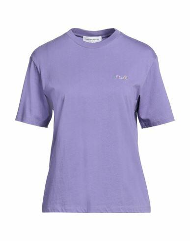 Maison Labiche Woman T-shirt Purple Cotton Cover