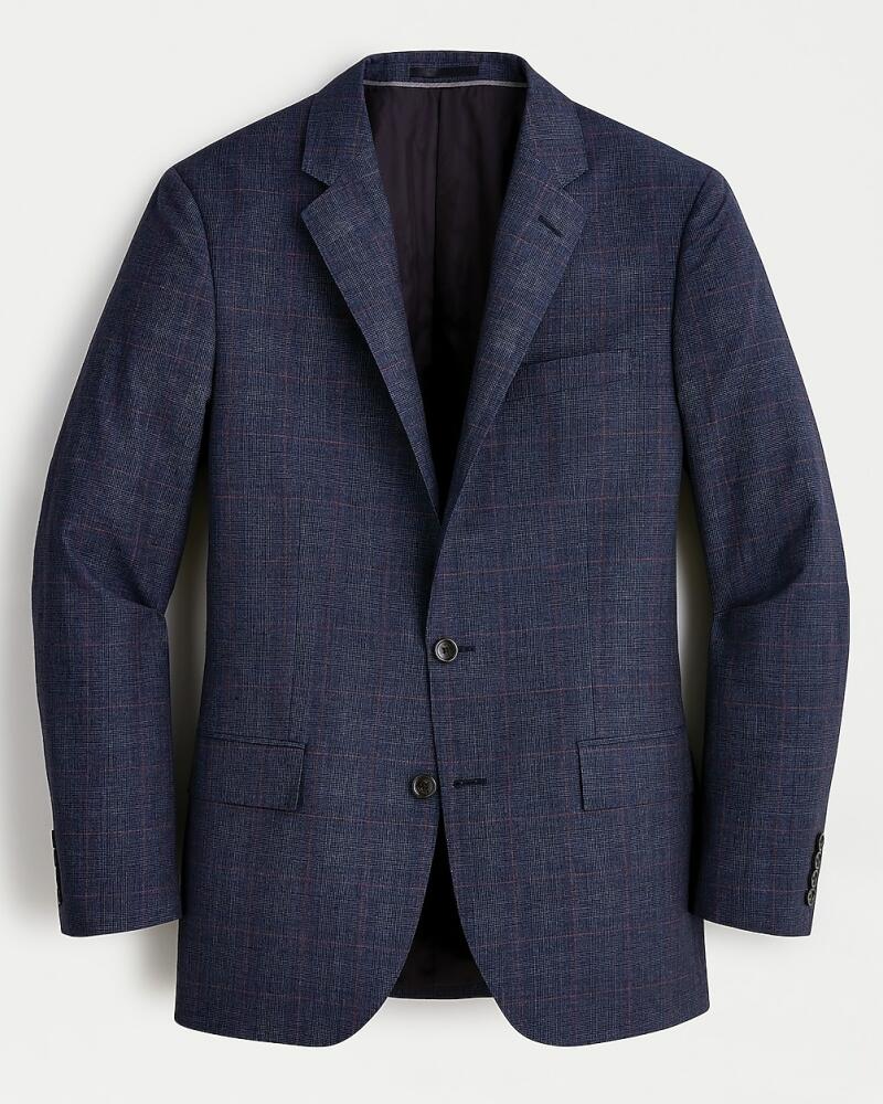 J.Crew Ludlow Slim-fit glen plaid suit jacket in Italian wool-linen blend Cover