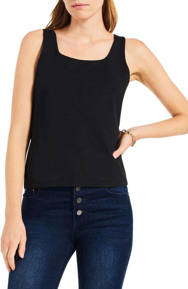 NIC+ZOE Stretch Cotton Shelf Bra Tank in Black Onyx Cover