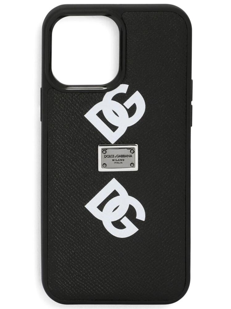 Dolce & Gabbana logo-print iPhone 13 Pro Max case - Black Cover