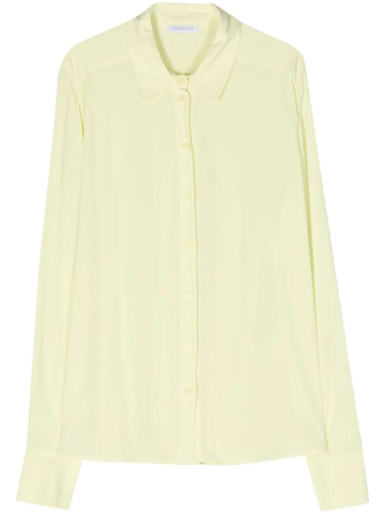 Patrizia Pepe long-sleeve crepe shirt - Green Cover