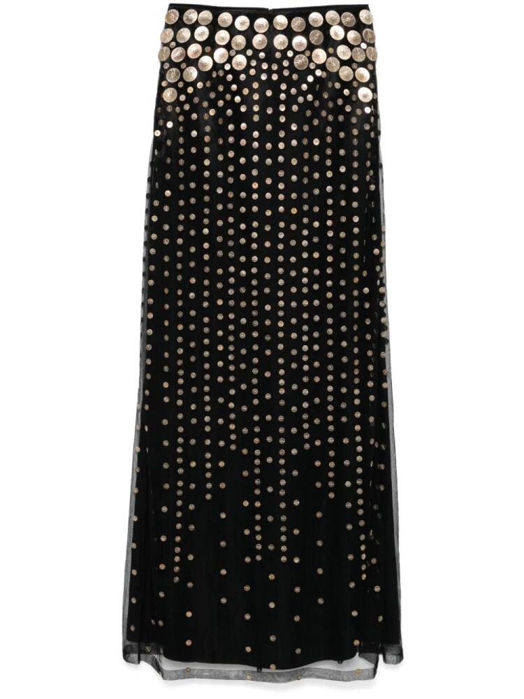 Alberta Ferretti stud-embellished maxi skirt - Black Cover