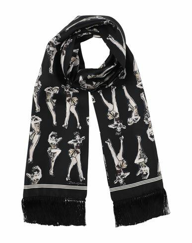 Dolce & gabbana Man Scarf Black Silk Cover