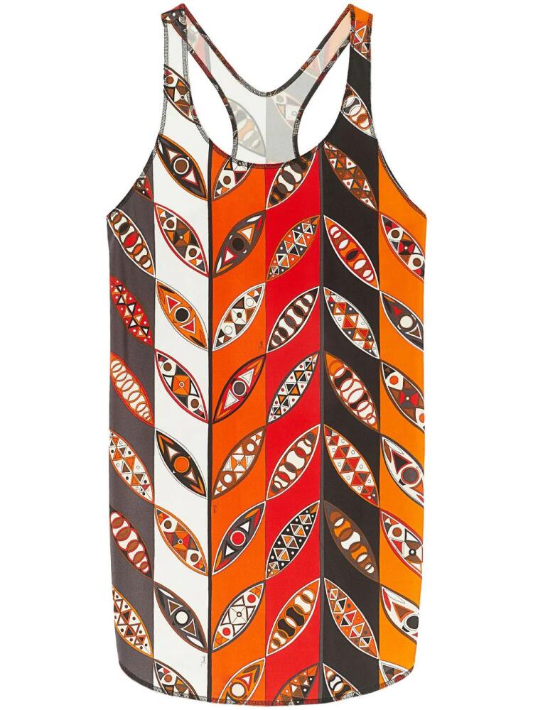 PUCCI Girandole-print tank top - Orange Cover