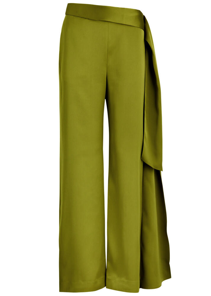 Stine Goya Gracie Wide-leg Satin Trousers - Olive Cover