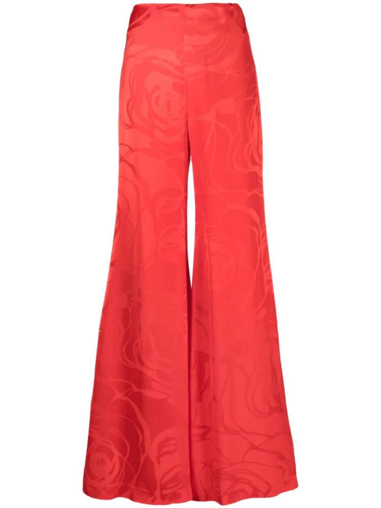 Silvia Tcherassi Grotte floral-jacquard trousers - Red Cover