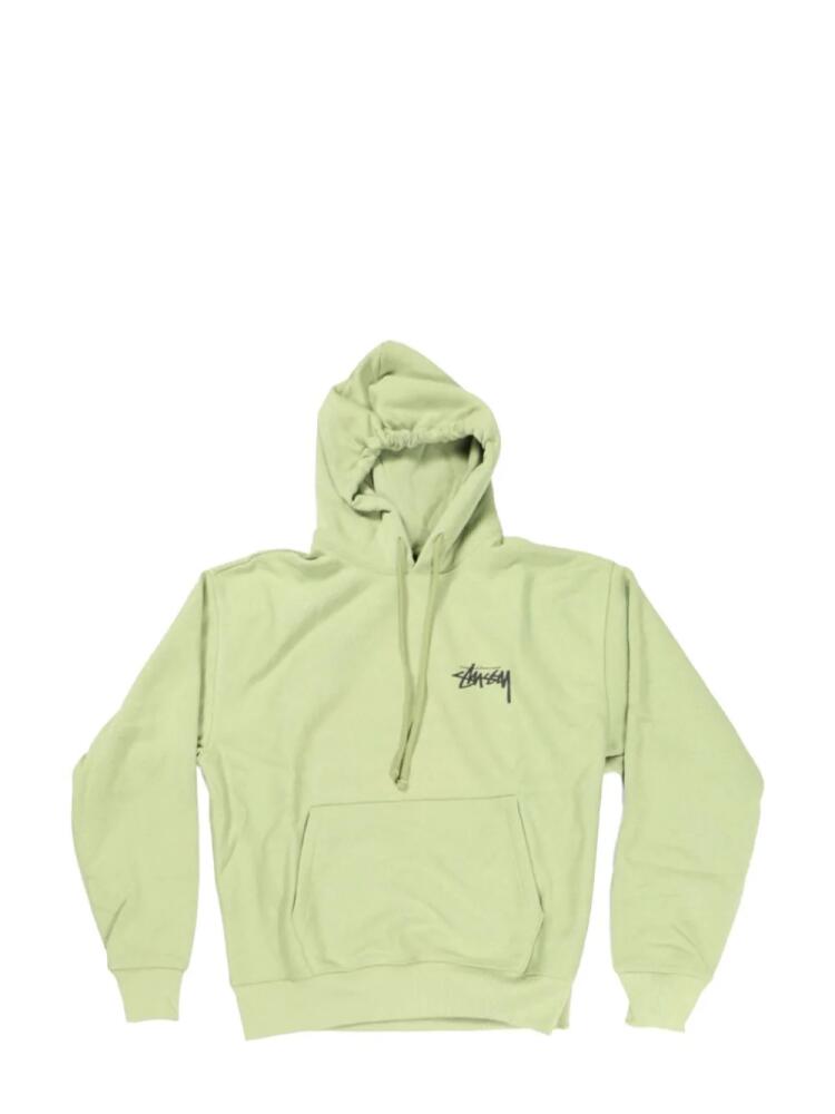 Stüssy logo-print jersey hoodie - Green Cover