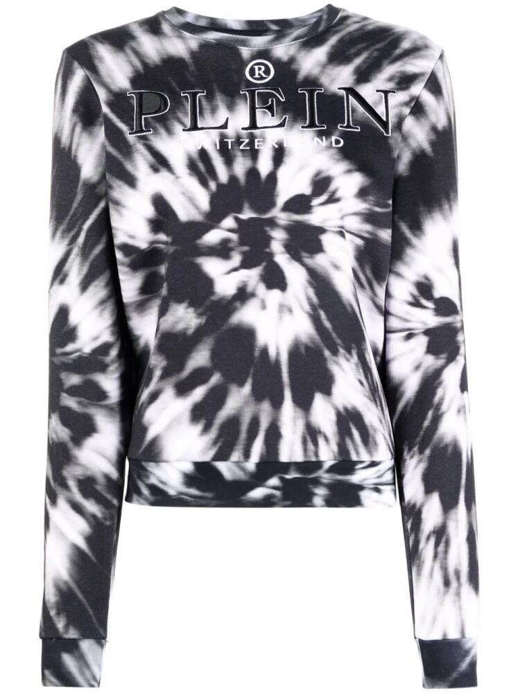 Philipp Plein logo-embroidered tie-dye sweatshirt - Black Cover