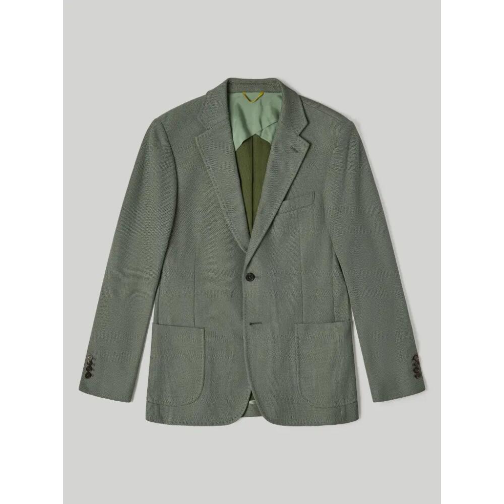 Robert Talbott Wright Textured Knit Blazer in Sage Green Cover