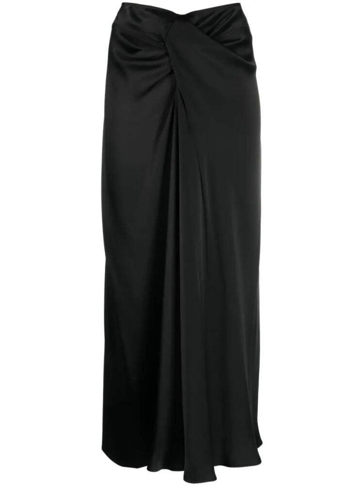 Stella McCartney twist-detail draped midi skirt - Black Cover