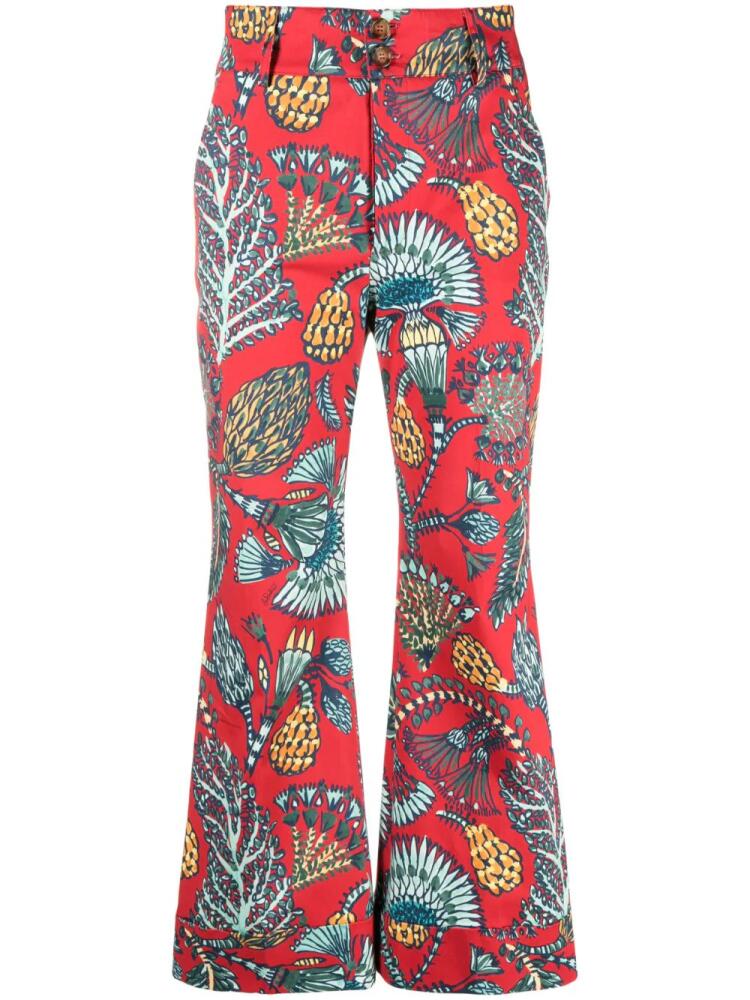 La DoubleJ Hendrix botanical-print flared trousers Cover