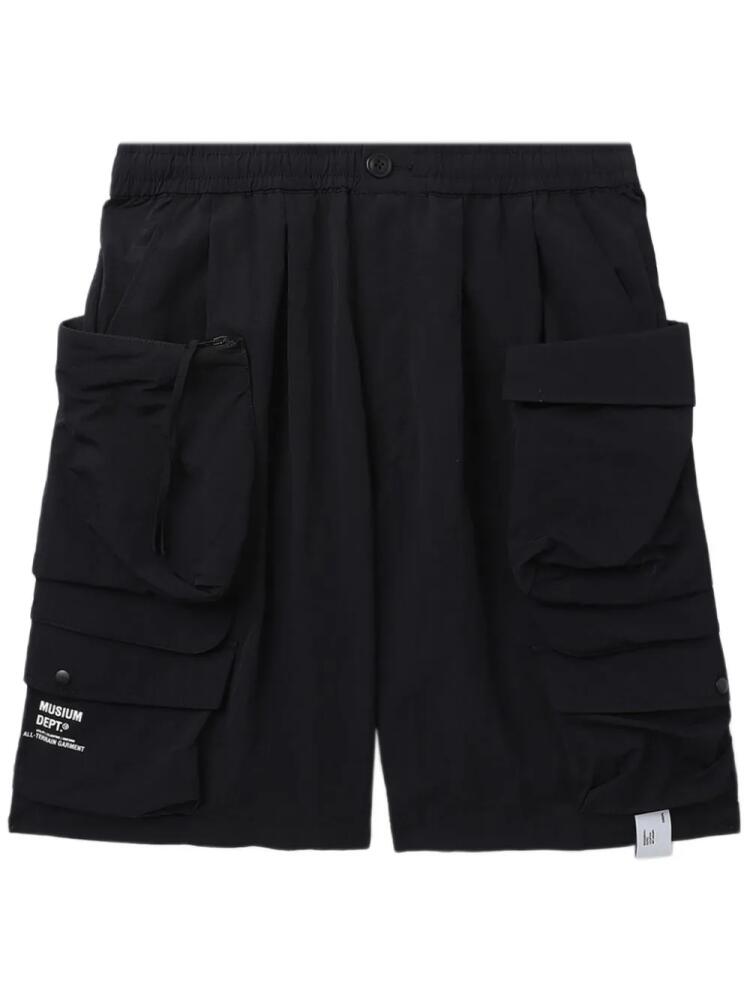 Musium Div. logo-print cargo shorts - Black Cover