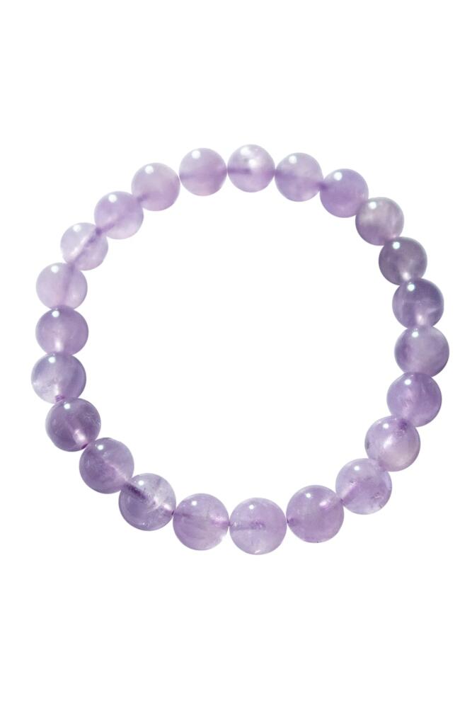 seree Billie Beaded jade stone bracelet in Purple Cover