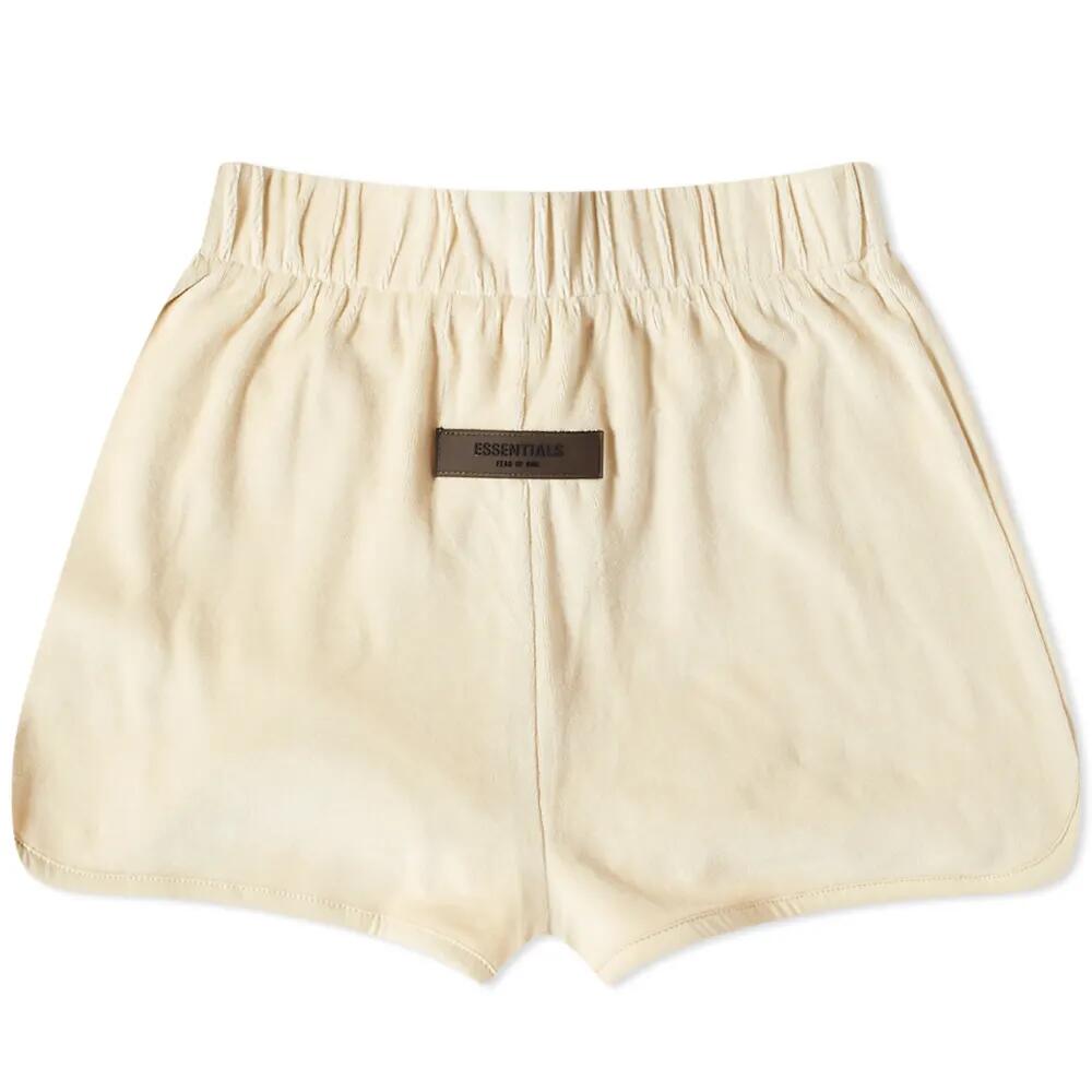 Fear of God ESSENTIALS Women's Velour Shorts in Egg Shell Cover