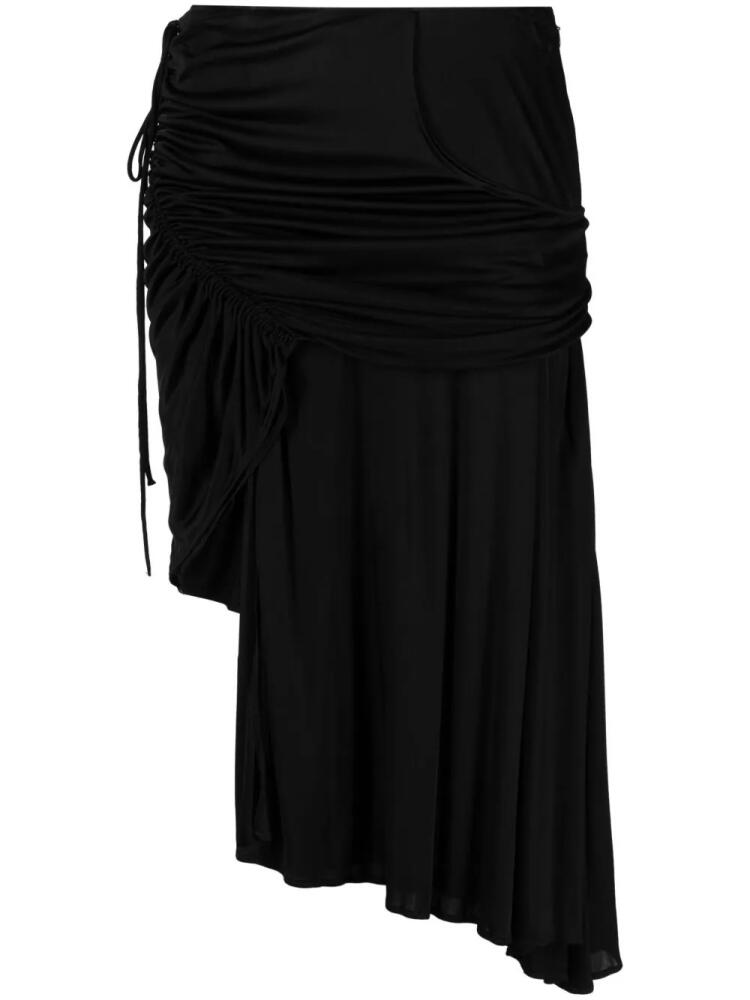 Nº21 low-rise pleated asymmetric skirt - Black Cover