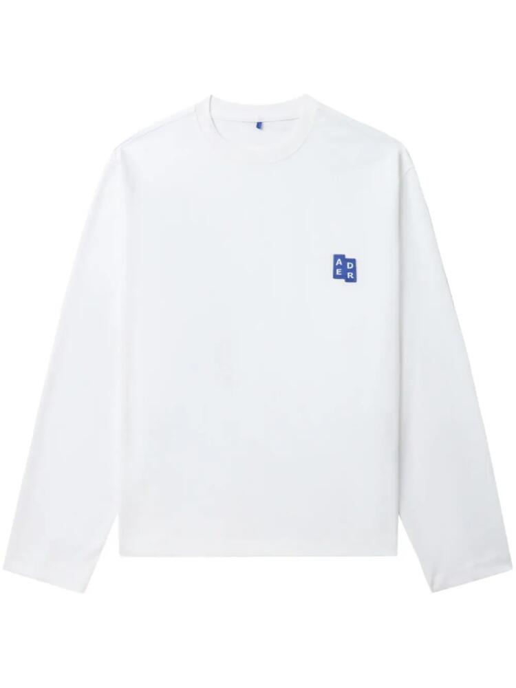 Ader Error Tetris-appliqué cotton T-shirt - White Cover