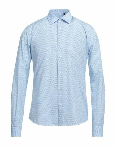 Stilosophy Man Shirt Sky blue Polyester, Cotton Cover