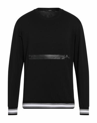 Takeshy Kurosawa Man Sweatshirt Black Cotton, Rubber Cover