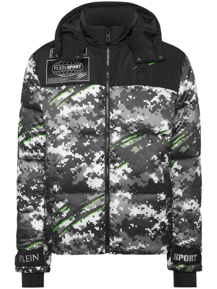 Plein Sport Pixel puffer jacket - Black Cover