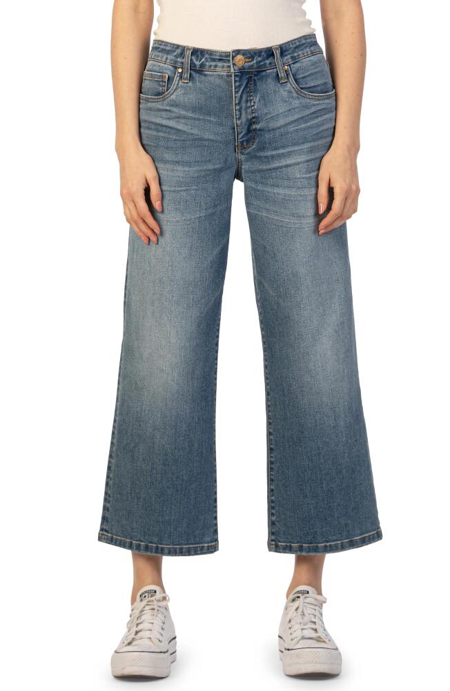 KUT from the Kloth High Waist Ankle Wide Leg Jeans in Expedited W/Med Cover