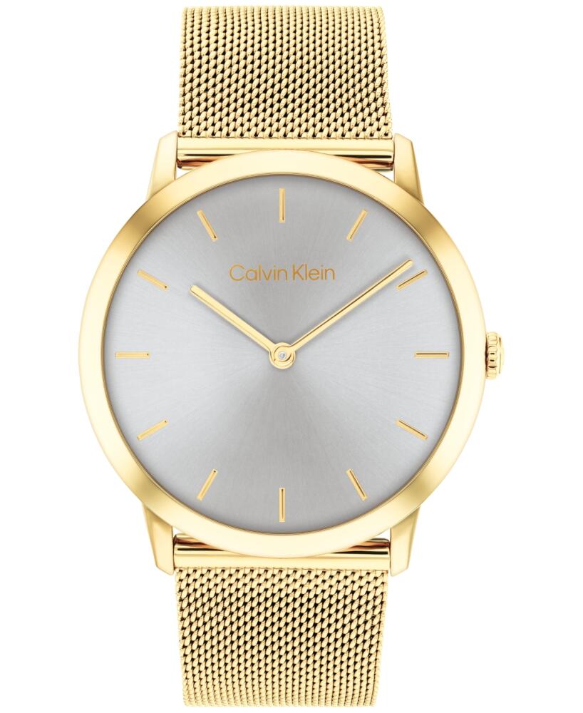 Calvin Klein Women's Exceptional Gold-Tone Stainless Steel Mesh Bracelet Watch 37mm - Gold Cover