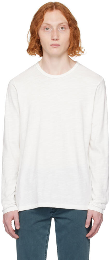 rag & bone White Classic Flame Long Sleeve T-Shirt Cover