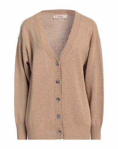 Jucca Woman Cardigan Camel Wool, Viscose, Polyamide, Metal, Cashmere Cover