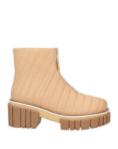 181 Woman Ankle boots Beige Soft Leather Cover