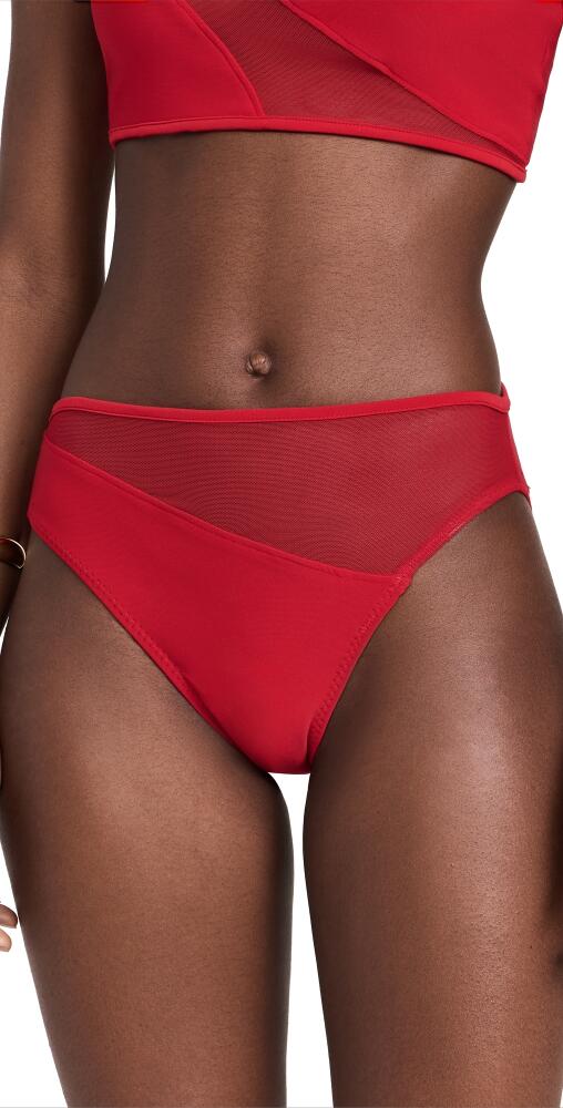 Norma Kamali Snake Mesh Bikini Bottoms Tiger Red Cover