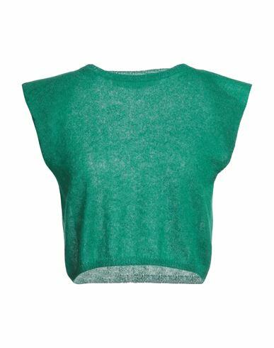 Federica Tosi Woman Sweater Green Mohair wool, Alpaca wool, Polyamide Cover