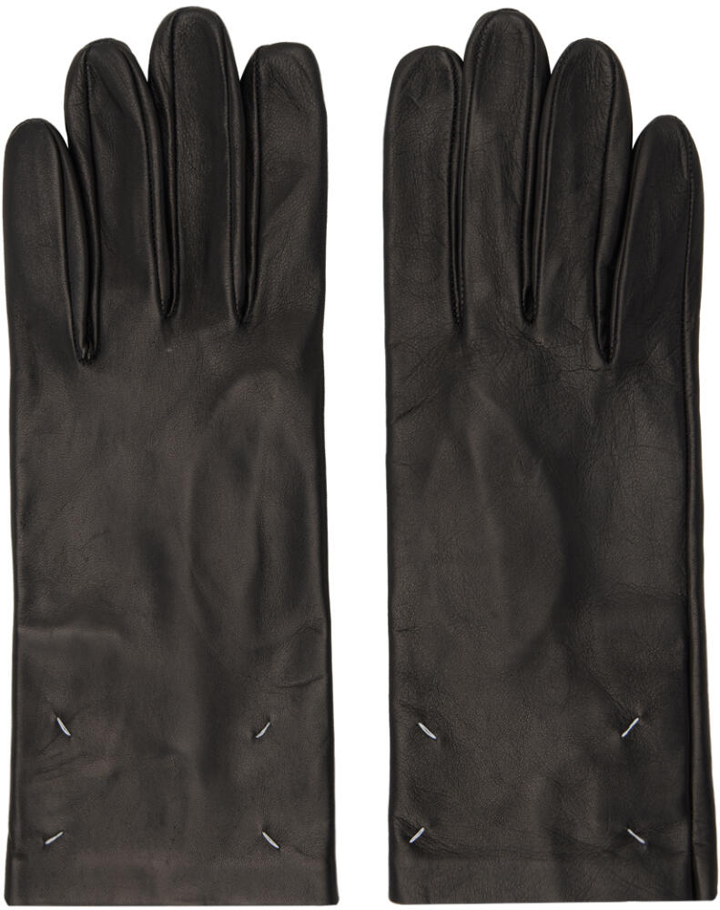 Maison Margiela Black Four Stitches Gloves Cover