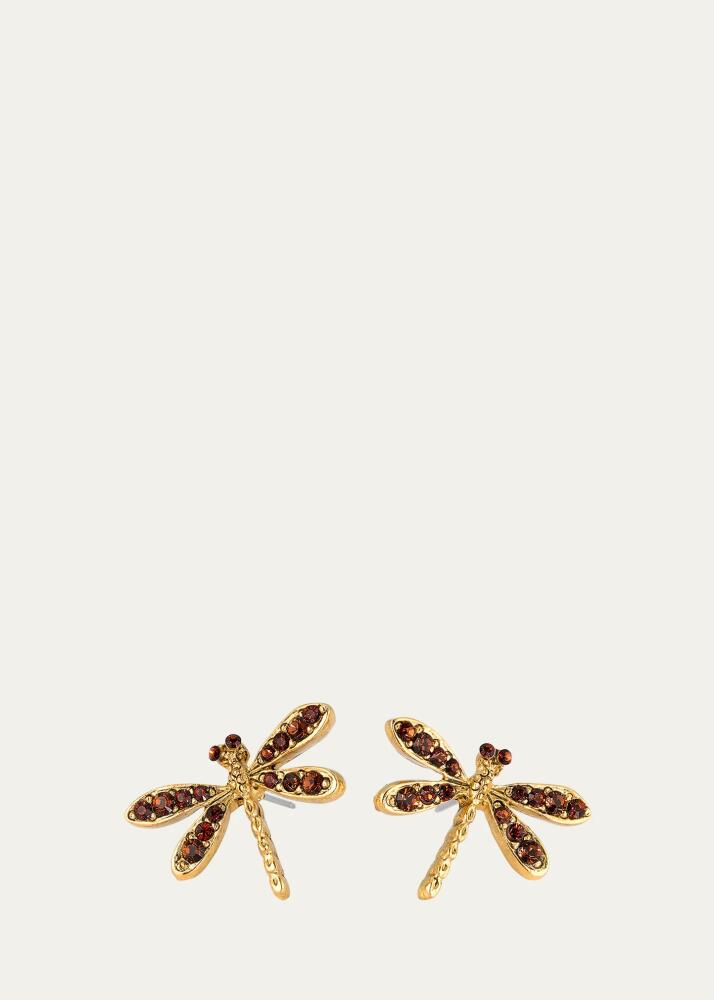 Oscar de la Renta Crystal Dragonfly Stud Earrings Cover