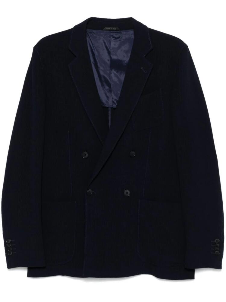 Giorgio Armani ribbed blazer - Blue Cover