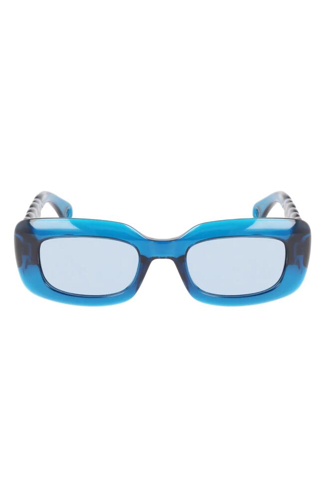 Lanvin Babe 50mm Rectangular Sunglasses in Blue Cover