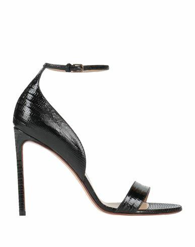 Francesco Russo Woman Sandals Black Leather Cover