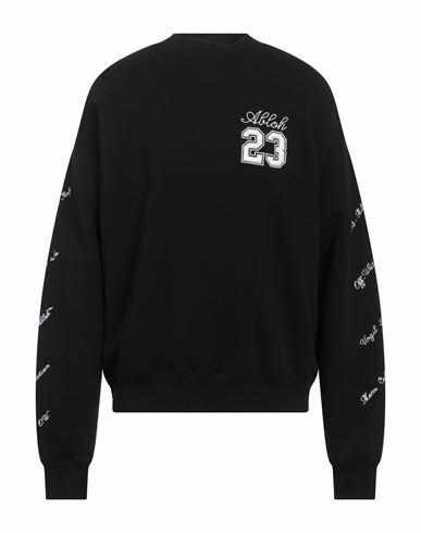 Off-white Man Sweatshirt Black Cotton, Elastane, Polyester Cover