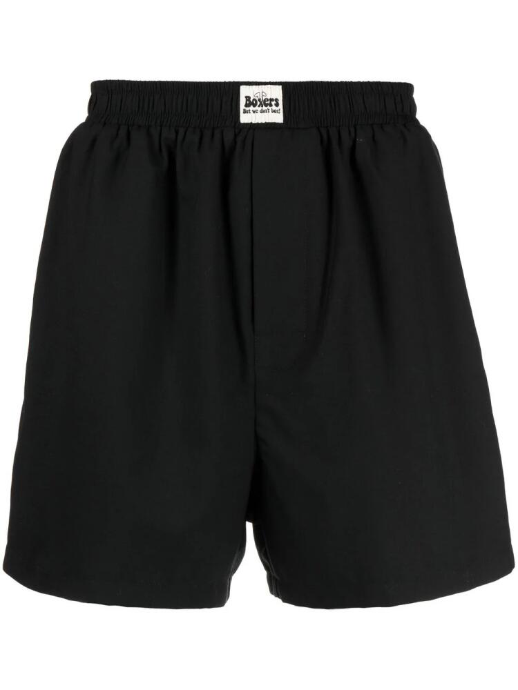 Natasha Zinko boxer style cotton shorts - Black Cover