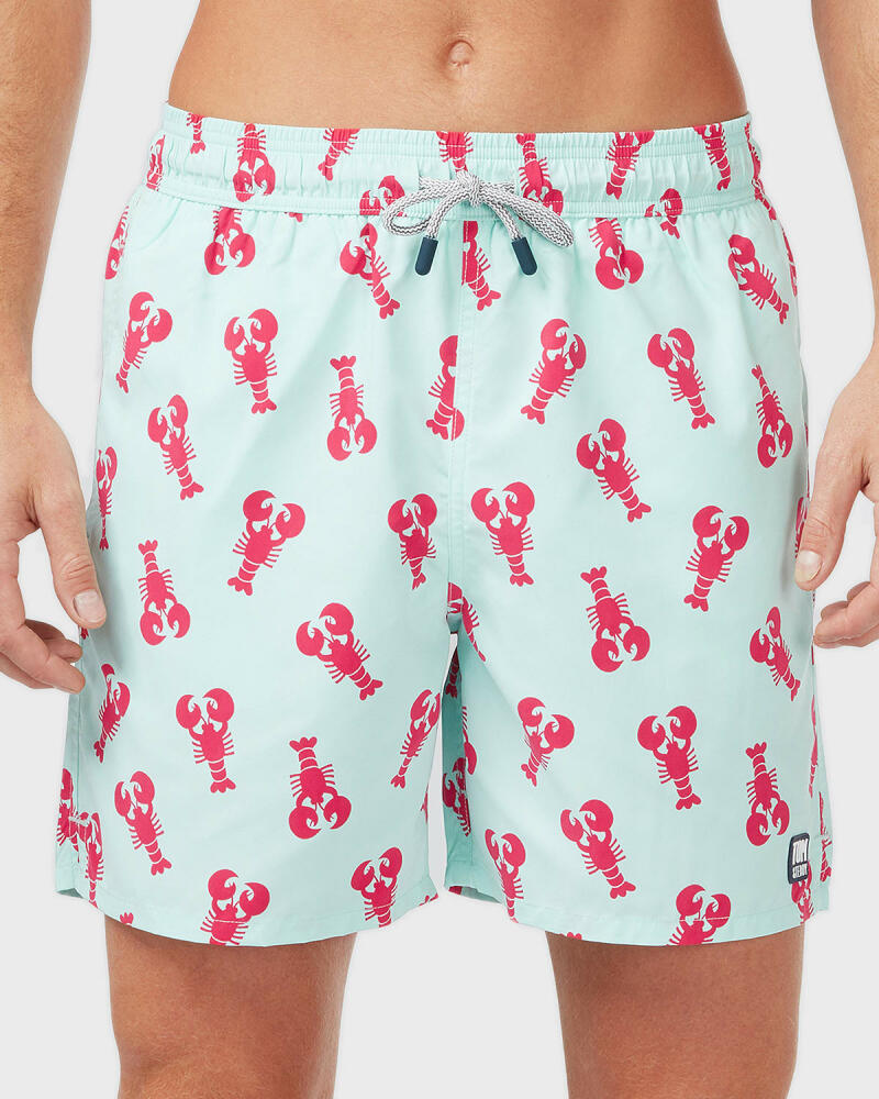 Tom & Teddy Men's Lobster-Print Swim Trunks Cover