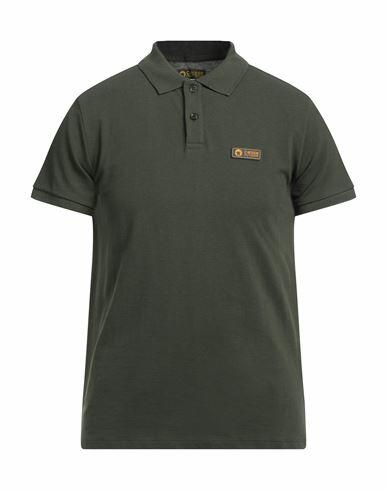 Ciesse Piumini Man Polo shirt Military green Cotton Cover