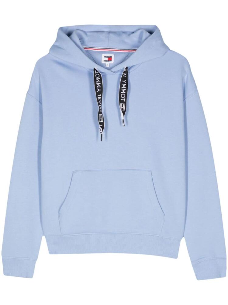 Tommy Jeans logo-drawstring cotton blend hoodie - Blue Cover