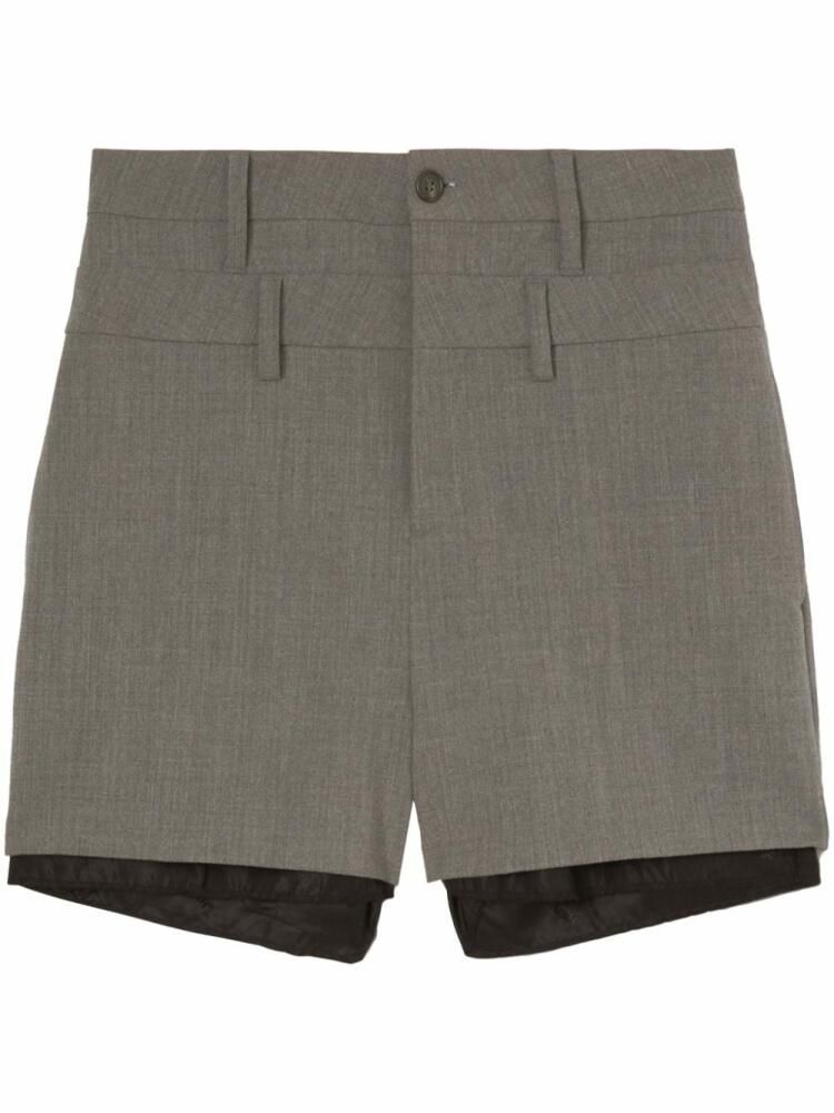 AMBUSH double-belted cotton shorts - Grey Cover