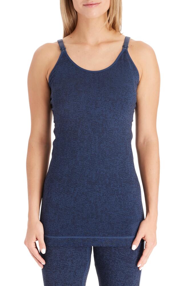 Modern Eternity Seamless Nursing Tank Top in Navy Jacquard Cover