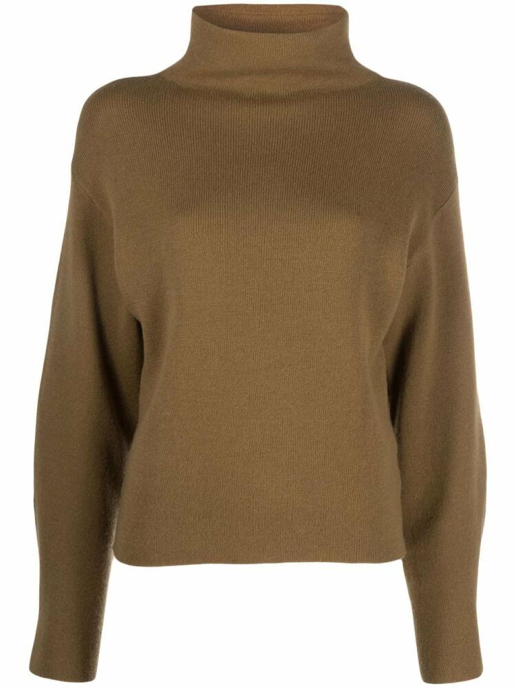 Vince fine-knit high-neck jumper - Brown Cover