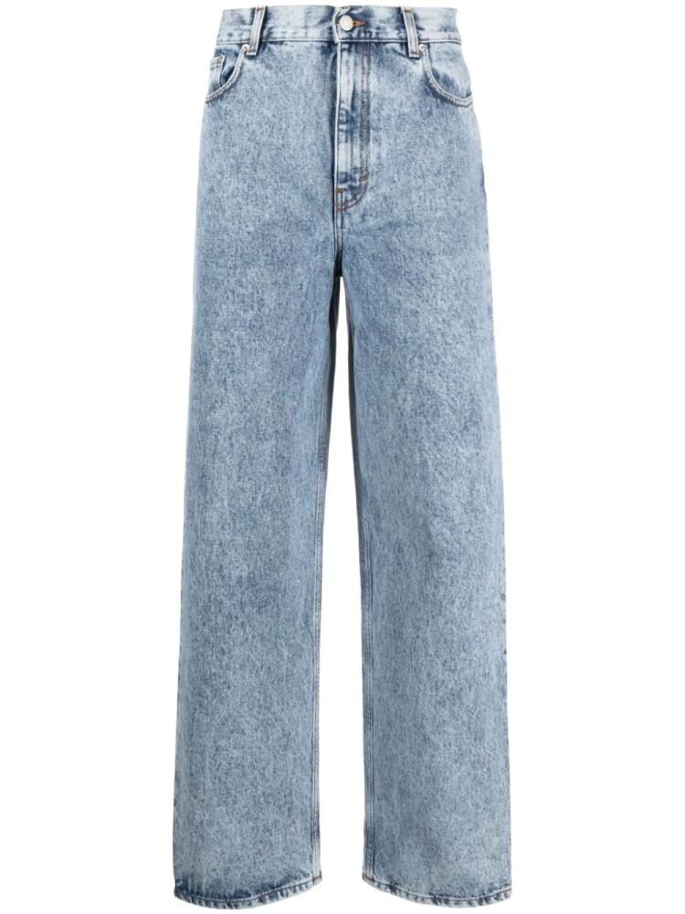 Séfr acid-wash straight-leg jeans - Blue Cover