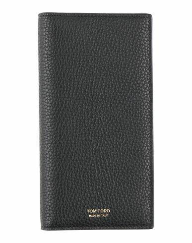 Tom Ford Woman Wallet Black Leather Cover